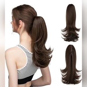 Womens 14 Inch Claw Clip Ponytail Extension